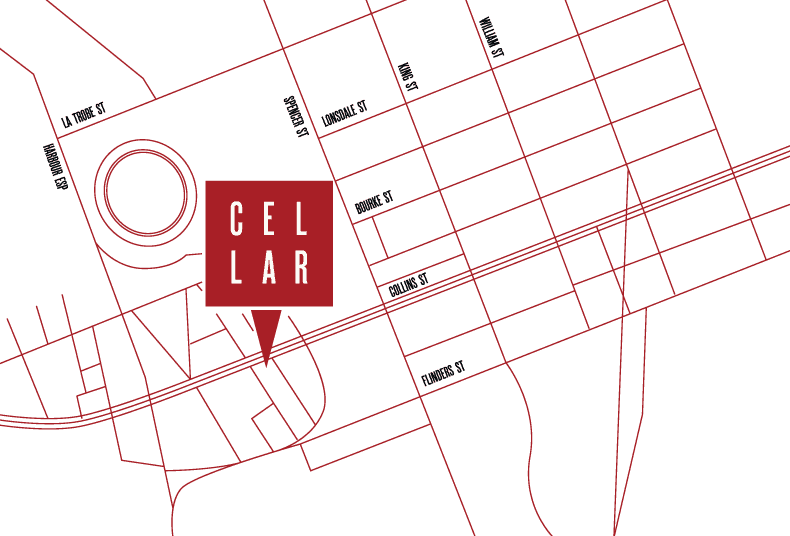 A map to Collins Square Cellar – 705a Collins St